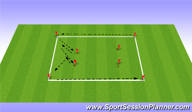 Football/Soccer Session Plan Drill (Colour): Warm up 2