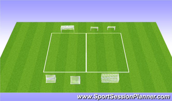 Football/Soccer Session Plan Drill (Colour): 4v4