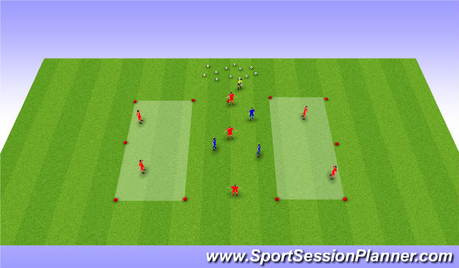 Football/Soccer Session Plan Drill (Colour): 7v3