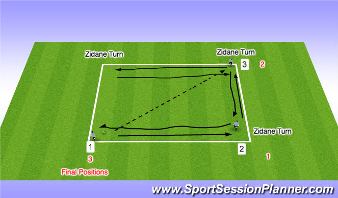 Football/Soccer Session Plan Drill (Colour): Practice 1 - Half Pressure