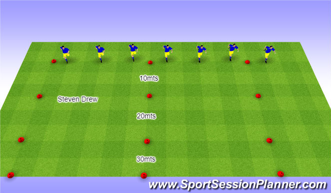 Football/Soccer Session Plan Drill (Colour): Acceleration Runs