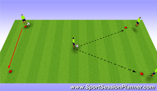 Football/Soccer Session Plan Drill (Colour): WARM-UP