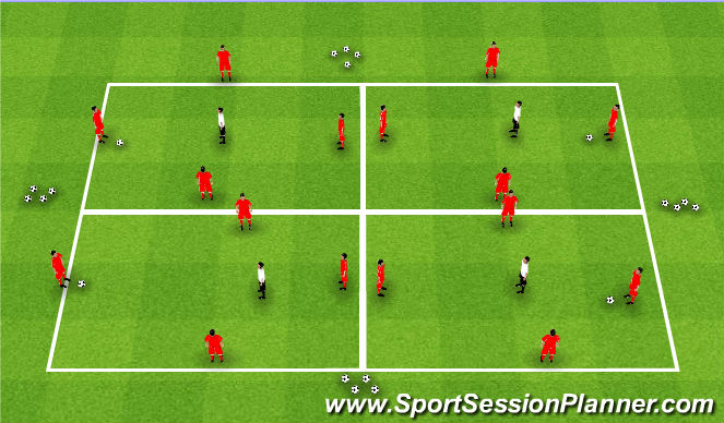 Football/Soccer Session Plan Drill (Colour): Moving Monkeys