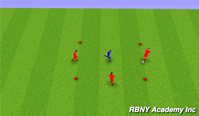 Football/Soccer Session Plan Drill (Colour): Mini-Rondo