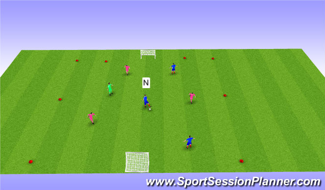 Football/Soccer Session Plan Drill (Colour): phase 4