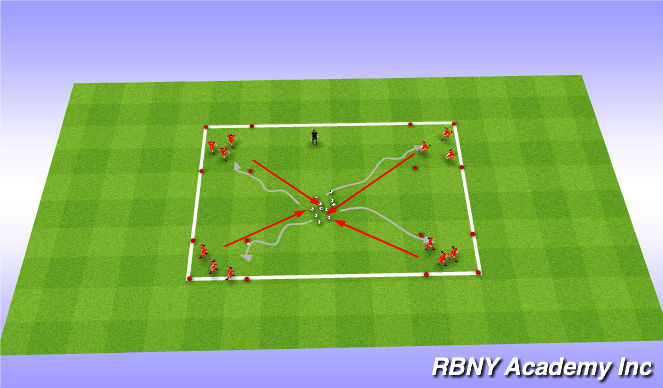 Football/Soccer Session Plan Drill (Colour): Bank Robbers (U7)