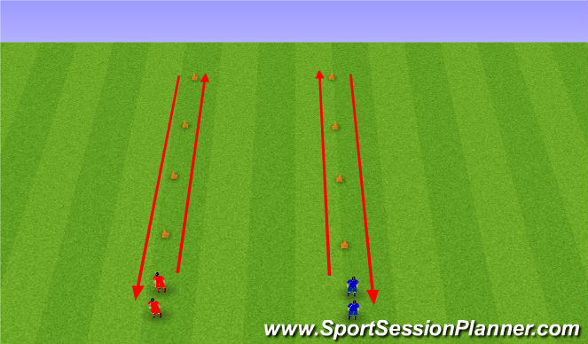 Football/Soccer Session Plan Drill (Colour): Up/Down