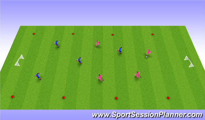 Football/Soccer Session Plan Drill (Colour): warm-up