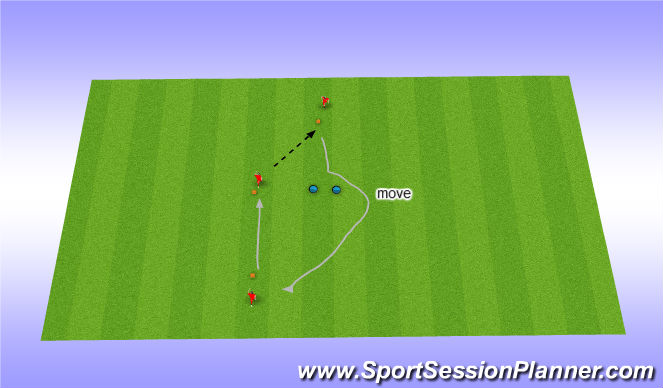 Football/Soccer Session Plan Drill (Colour): Dribbling