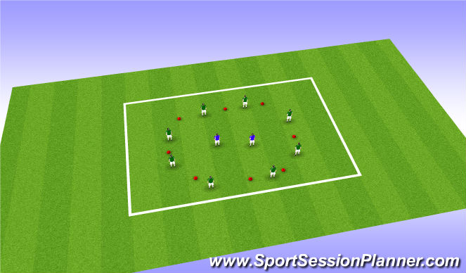 Football/Soccer Session Plan Drill (Colour): Rondo