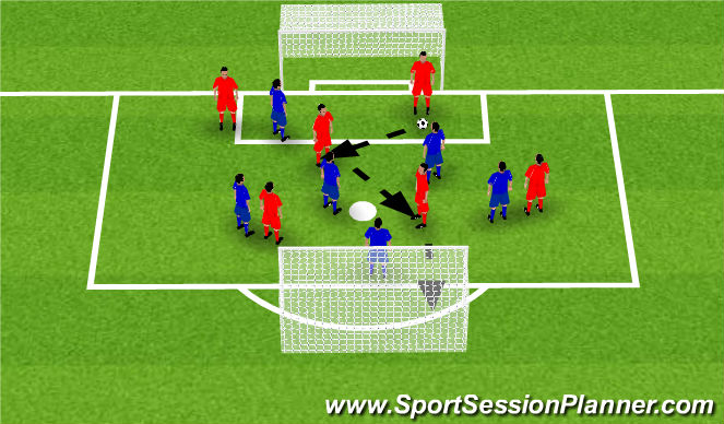 Football/Soccer Session Plan Drill (Colour): WarmUp 3