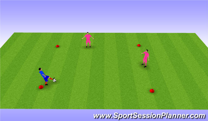 Football/Soccer Session Plan Drill (Colour): phase 1