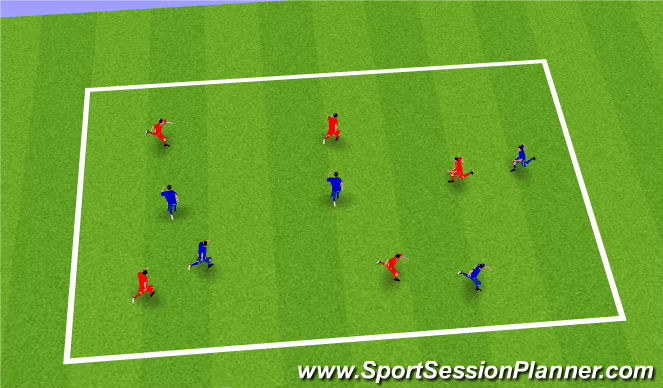 Football/Soccer Session Plan Drill (Colour): Stage 1