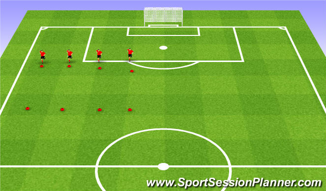 Football/Soccer Session Plan Drill (Colour): Warming up / Stretching