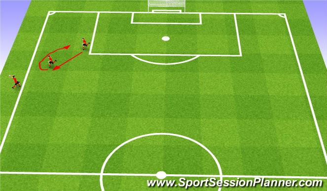 Football/Soccer Session Plan Drill (Colour): Throw in