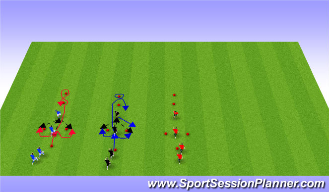 Football/Soccer Session Plan Drill (Colour): Warm Up - Technical