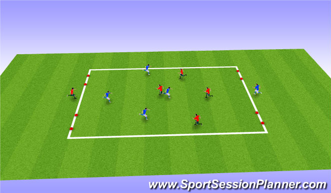 Football/Soccer Session Plan Drill (Colour): Play Small Sided with Bumpers