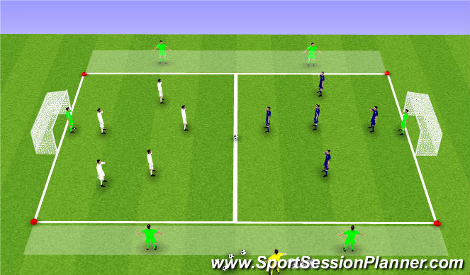 Football/Soccer Session Plan Drill (Colour): Activity Two