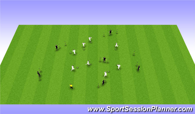 Football/Soccer Session Plan Drill (Colour): Main Theme II