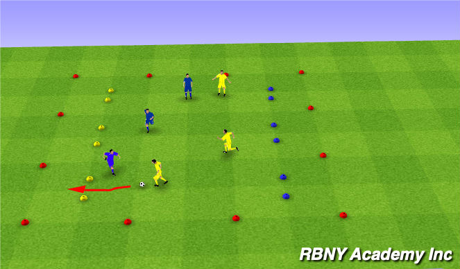 Football/Soccer Session Plan Drill (Colour): Game of 3 gates