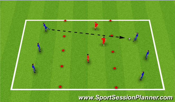 Football/Soccer Session Plan Drill (Colour): Stage 2