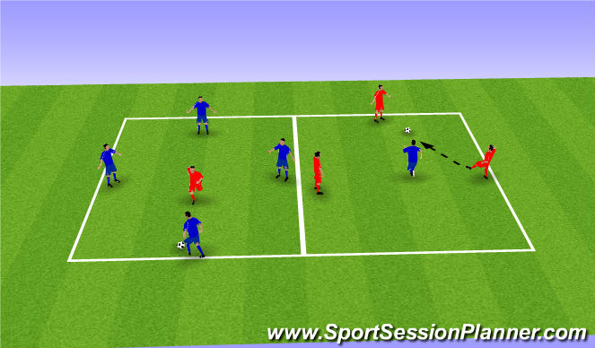 Football/Soccer Session Plan Drill (Colour): Stage 1