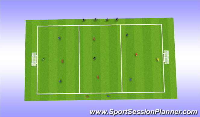Football/Soccer Session Plan Drill (Colour): 4v4 Matches