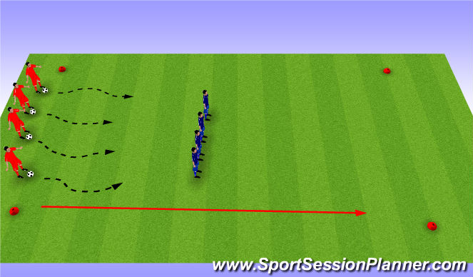 Football/Soccer Session Plan Drill (Colour): Red Light Green Light