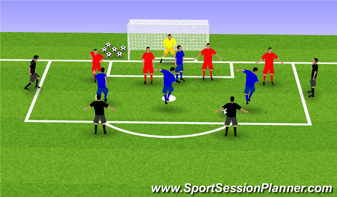 Football/Soccer Session Plan Drill (Colour): 4 v 4 +4