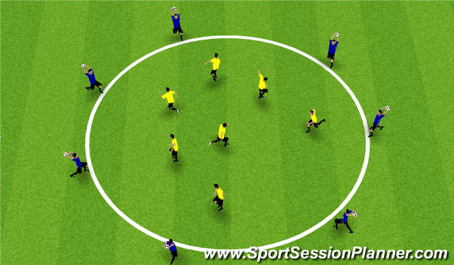 Football/Soccer Session Plan Drill (Colour): warm up