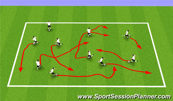 Football/Soccer Session Plan Drill (Colour): Skillz!