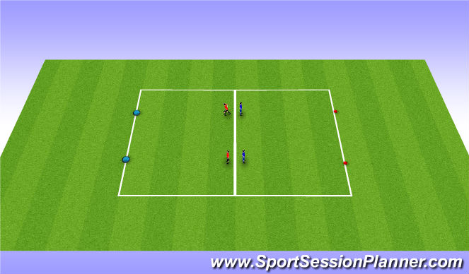 Football/Soccer Session Plan Drill (Colour): Reaction Time.