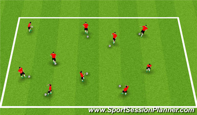 Football/Soccer Session Plan Drill (Colour): Warm Up