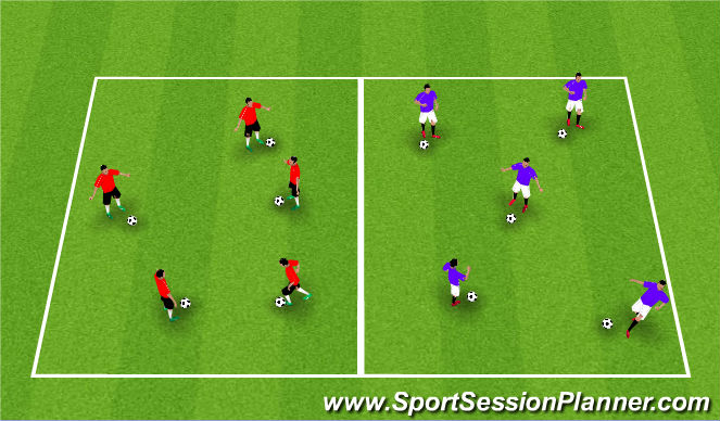 Football/Soccer Session Plan Drill (Colour): Fun Game