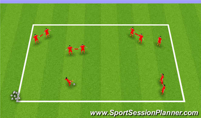 Football/Soccer Session Plan Drill (Colour): Passing in Pairs Progression