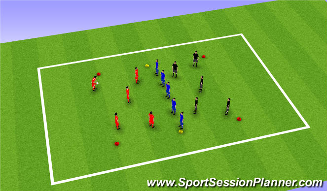 Football/Soccer Session Plan Drill (Colour): Soccer Volleyball