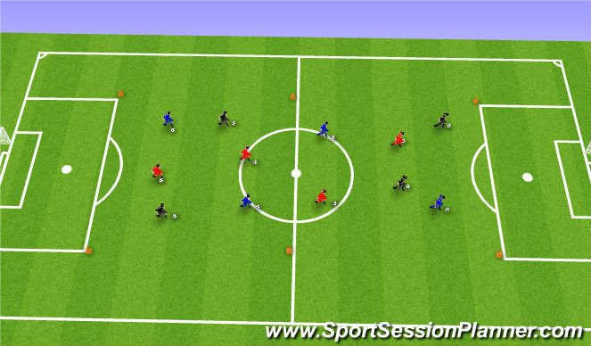 Football/Soccer Session Plan Drill (Colour): Technical