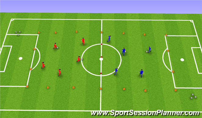 Football/Soccer Session Plan Drill (Colour): Technical