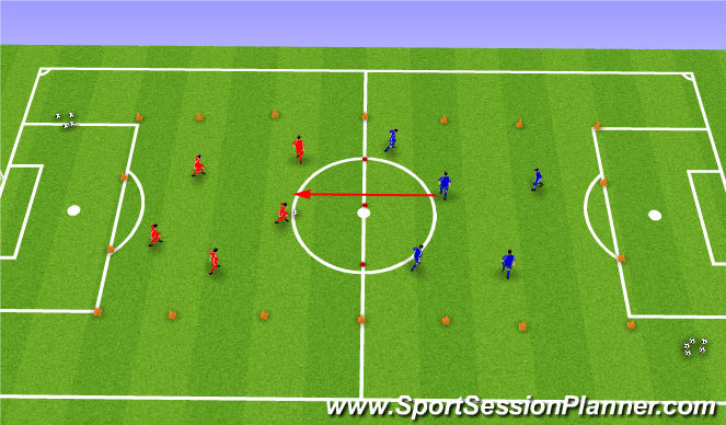 Football/Soccer Session Plan Drill (Colour): Skill