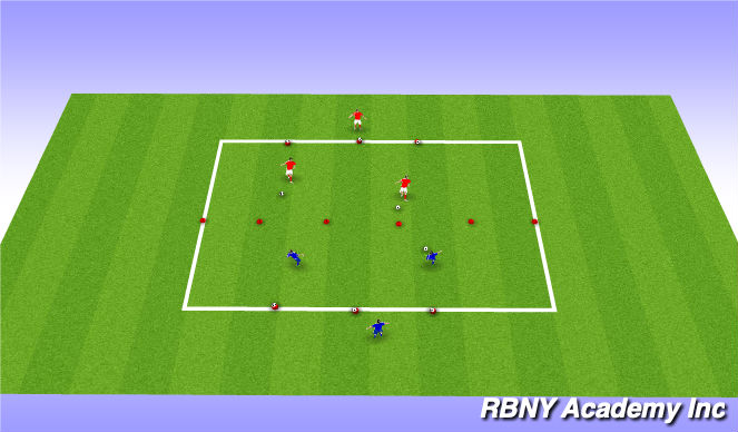 Football/Soccer Session Plan Drill (Colour): Coconuts