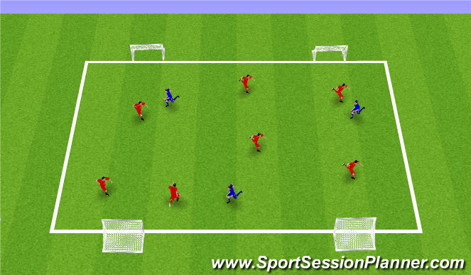 Football/Soccer Session Plan Drill (Colour): Warm Up