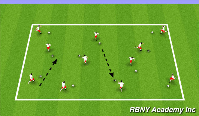 Football/Soccer Session Plan Drill (Colour): Gotcha Ghosts!