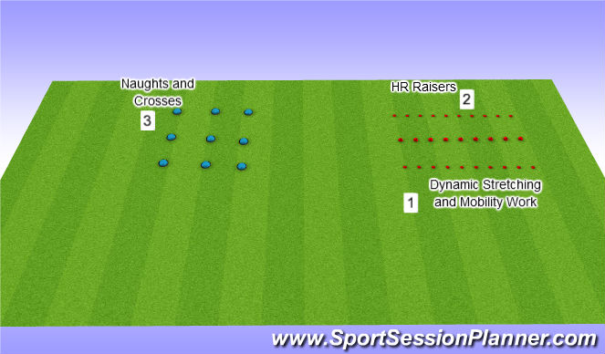 Football/Soccer Session Plan Drill (Colour): Warm Up