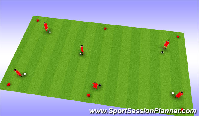 Football/Soccer Session Plan Drill (Colour): Warm-up