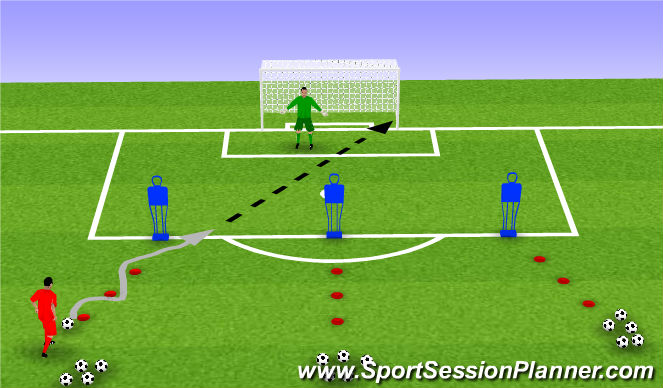 Football/Soccer Session Plan Drill (Colour): Stage 1