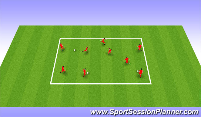 Football/Soccer Session Plan Drill (Colour): Warm Up