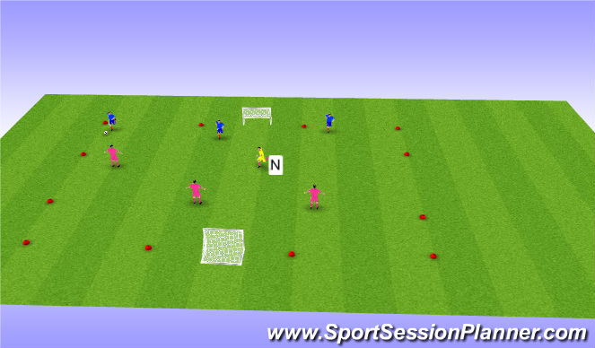 Football/Soccer Session Plan Drill (Colour): phase 4
