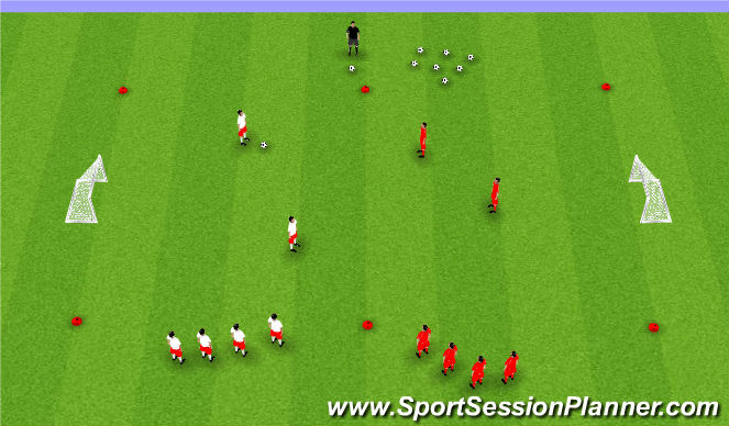 Football/Soccer Session Plan Drill (Colour): Get Out