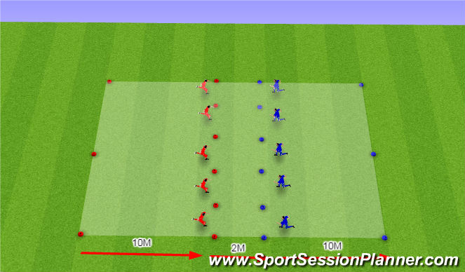 Football/Soccer Session Plan Drill (Colour): Functional Warm-up II