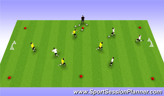 Football/Soccer Session Plan Drill (Colour): 4v4 Games